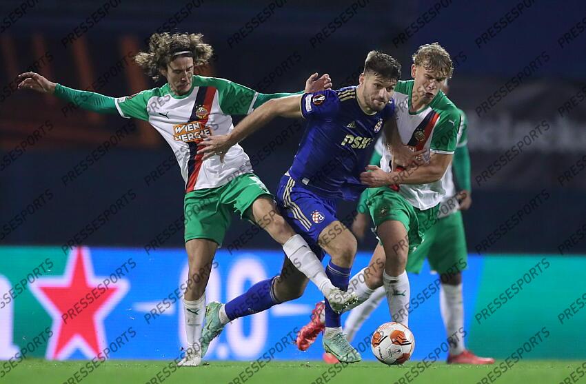 Bruno Petkovic of Dinamo Zagreb in action during the UEFA Europa