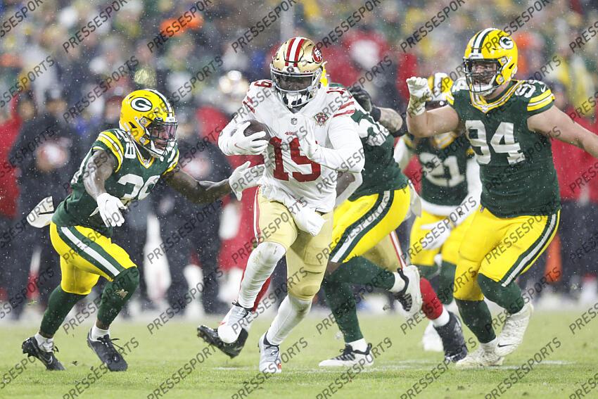 Presse sports : Report 'FOOT NFL 2022 NFL: NFC Divisional Round-San  Francisco 49ers at Green Bay Packers'