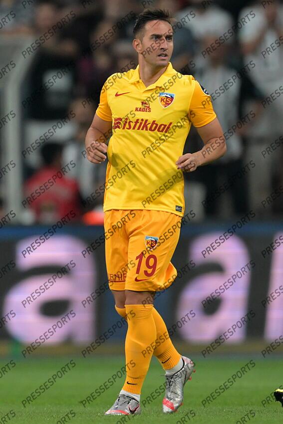 ISTANBUL - Emrah Bassan of Kayserispor during the Turkish Super Lig match  between Besiktas AS and Yukatel